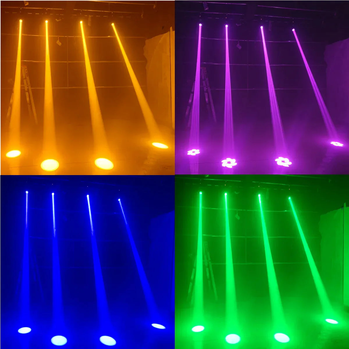 DecorBites™ Mini LED de 150 W con cabezal móvil y foco, con 18 prismas giratorios