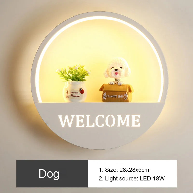 DecorBites™ LED Round Wall Lamp for Children Room, Nordic Modern Indoor Lighting