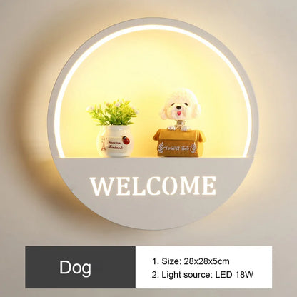 DecorBites™ LED Round Wall Lamp for Children Room, Nordic Modern Indoor Lighting