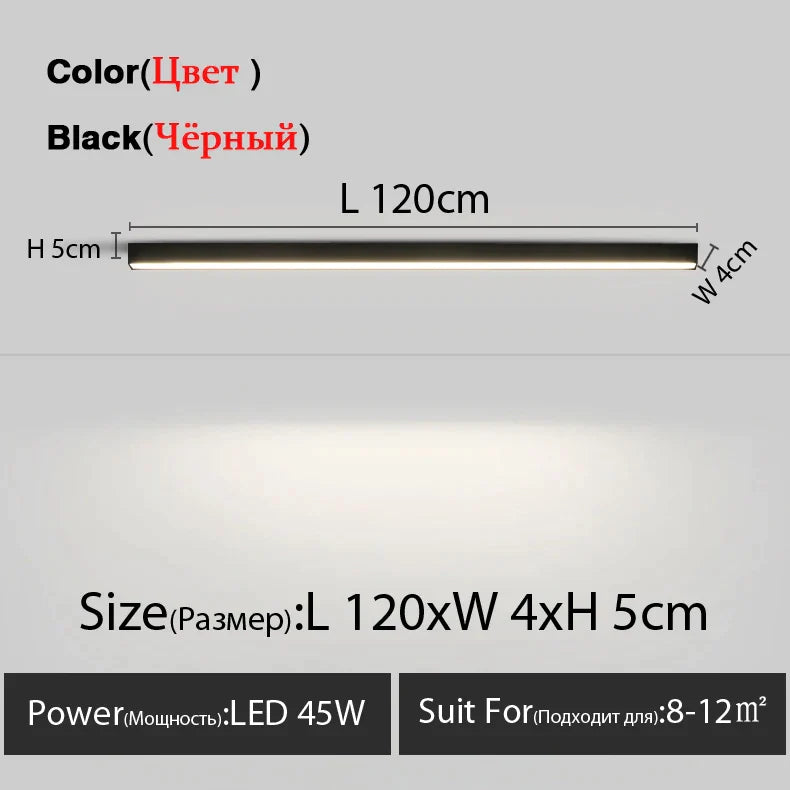 Lámpara de techo lineal LED DecorBites™ para sala de estar, comedor y dormitorio - Diseño minimalista