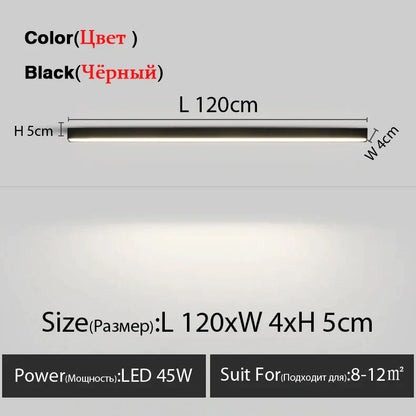 Lámpara de techo lineal LED DecorBites™ para sala de estar, comedor y dormitorio - Diseño minimalista