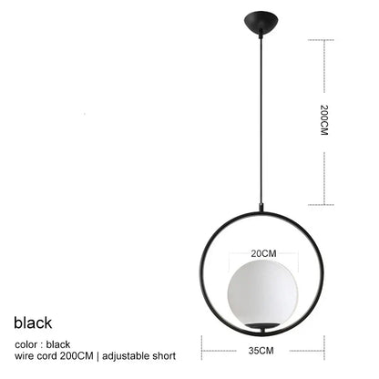 Lámpara colgante de bola de cristal DecorBites™: Elegante lámpara de comedor, acabado dorado