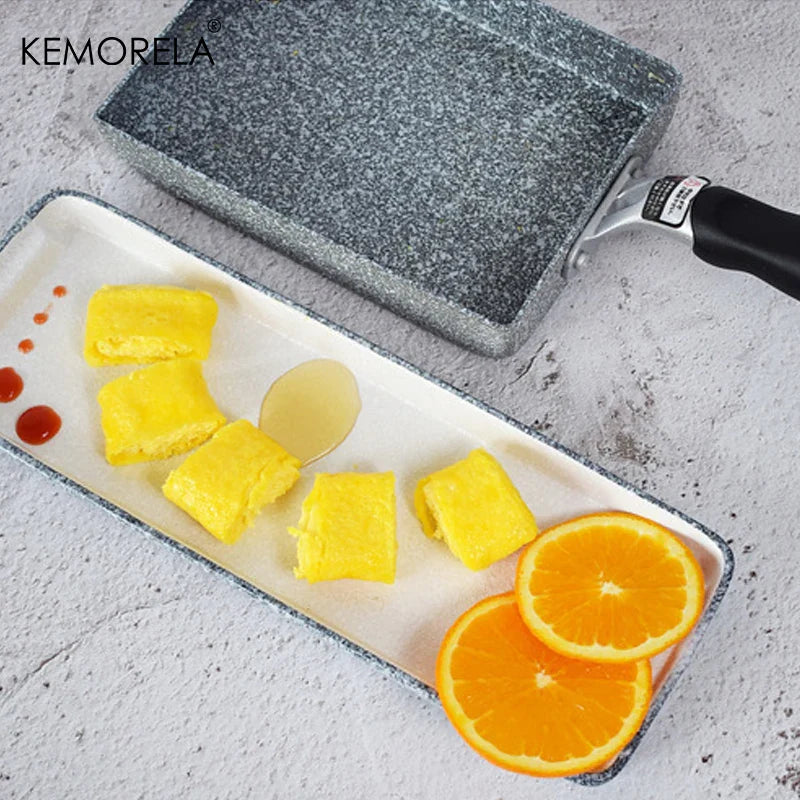 DecorBites™ Japanese Medical Stone Non-Stick Frying Pan | Tamagoyaki Omelette Pan