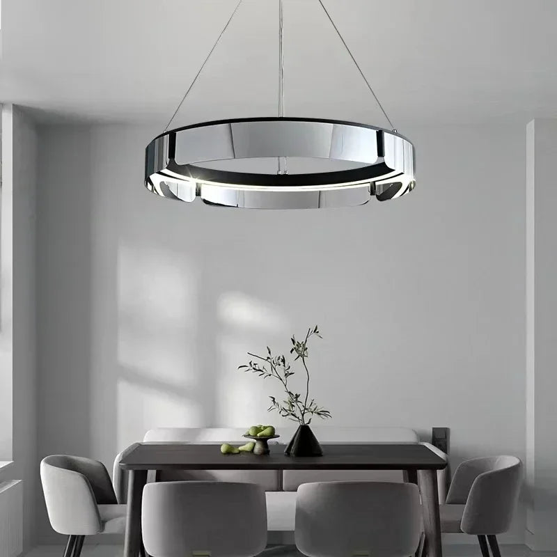 DecorBites™ LED Chandelier: Modern Minimalist Pendant Light for Living, Dining, Kitchen, Bedroom