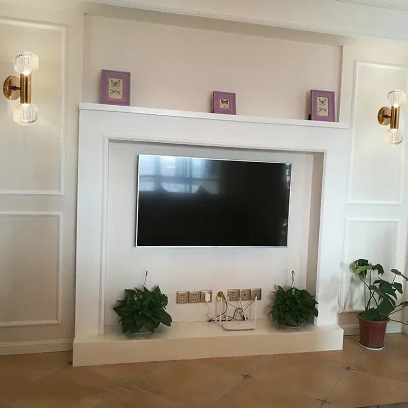 DecorBites™ LED Glass Wall Sconces for Home Decor and Lighting in Gold