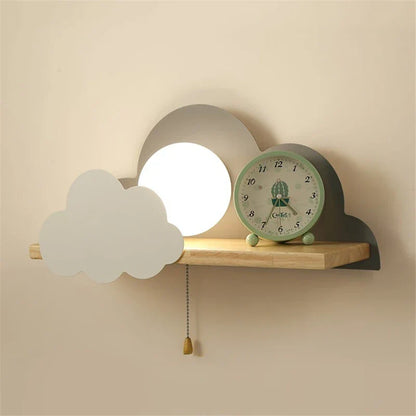 DecorBites™ Cloud Moon Wall Lamp with Pull Switch, Cartoon Style for Modern Home Decor