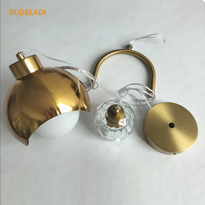 Lámparas colgantes DecorBites™ Crystal Ball: Lujo LED moderno para dormitorio, diseño minimalista nórdico