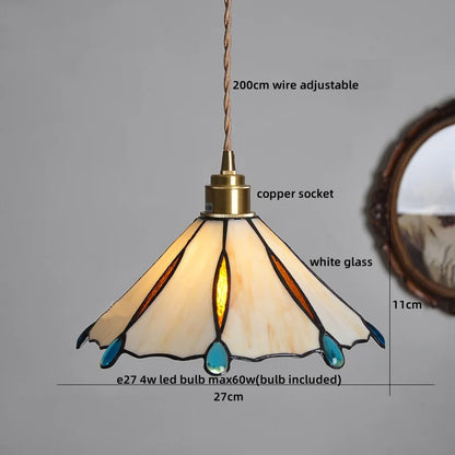 DecorBites™ Glass Copper LED Pendant Lamp for Dining Room, Nordic Modern Hanging Light Fixtures