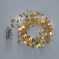 2M Golden Leaves String Light Christmas Fairy String Lights Noel Hanging Ornaments Wedding Supplies Xmas Tree Decor Light String