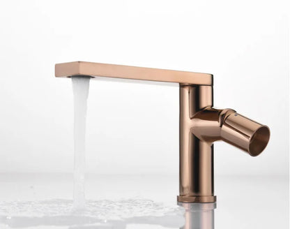 DecorBites™ Brushed Gold Basin Faucet: Single Handle Brass Bathroom Mixer Tap