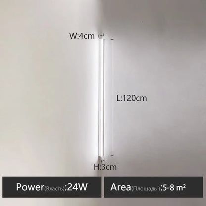 مصباح حائط لغرفة النوم من DecorBites™: شريط إضاءة نورديك، تصميم بسيط، خلفية سوداء، وحدات إنارة زخرفية