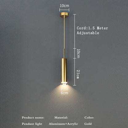 DecorBites™ Gold Modern LED Bedroom Spotlight Chandelier