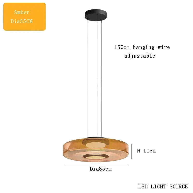 DecorBites™ BOHEMIA Glass Pendant Light - Danish Design for Kitchen Island Dining Bedroom Tables