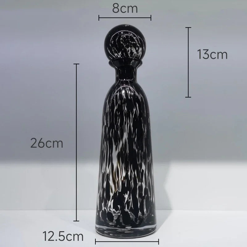 DecorBites™ Leopard Texture Glass Vase: Modern Floral Vase for Chic Room Decor