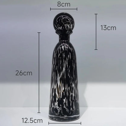 DecorBites™ Leopard Texture Glass Vase: Modern Floral Vase for Chic Room Decor