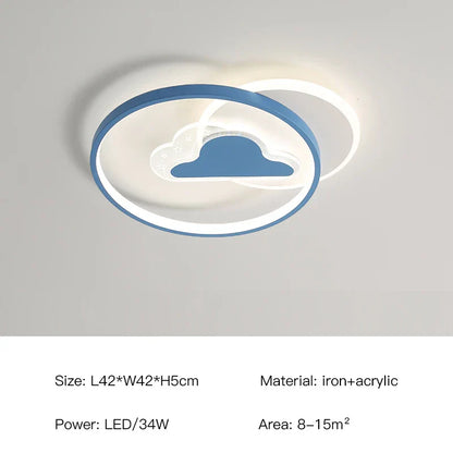 ثريا سقف LED لغرفة الأطفال من DecorBites™، مصباح معلق حديث لغرفة الدراسة