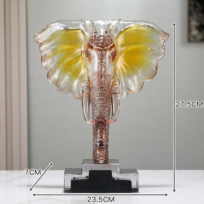 DecorBites™ Crystal Elephant Sculpture Home Decor Ornament