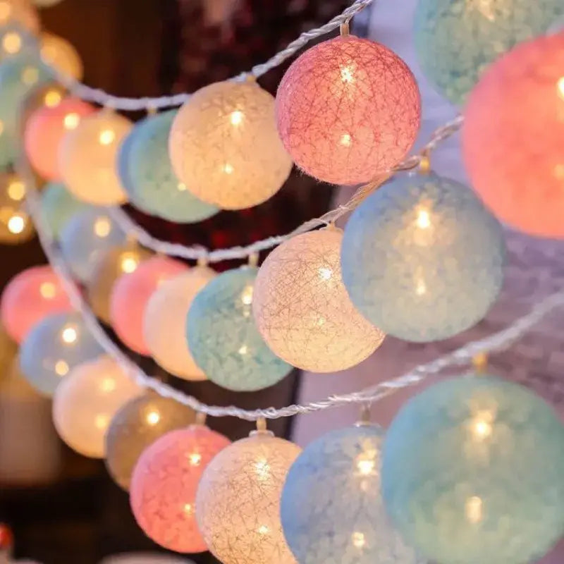 Guirnalda de Algodón Decorbites™ Luces LED de Cadena para Decoración del Hogar