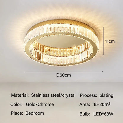 DecorBites™ Crystal LED Ceiling Chandelier for Home Living Room Lighting Decoration