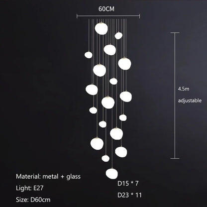 Lámparas colgantes LED de bola de cristal DecorBites™ para decoración del hogar, sala de estar/comedor, bar y escaleras