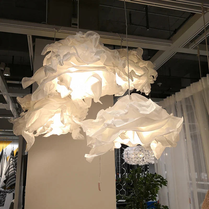 DecorBites™ Nordic Paper Pendant Lights: DIY Cloud Lampshade Fixtures for Living Room, Restaurant & Christmas