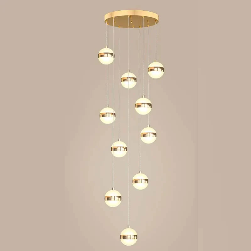 Decorbites™ Candelabro de Acrílico Dorado - Iluminación LED Moderna para Escaleras