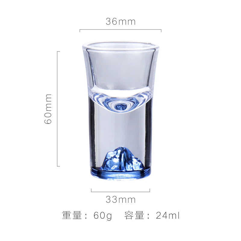DecorBites™ Blue Sake Glass Ice Jug Wine Bottle Wine Dispenser Beer Cooler