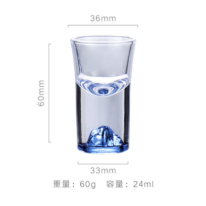 DecorBites™ Blue Sake Glass Ice Jug Wine Bottle Wine Dispenser Beer Cooler