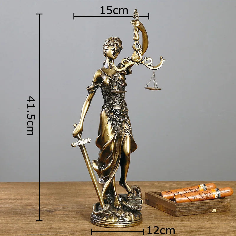 DecorBites™ Justice Goddess Resin Sculpture - Room Aesthetic Decor