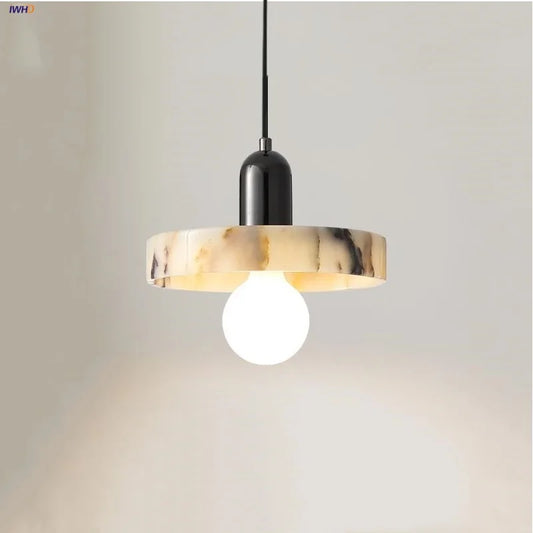 DecorBites™ LED Pendant Lights Bulgari Stone Adjustable Steel Hang Lamp Lighting