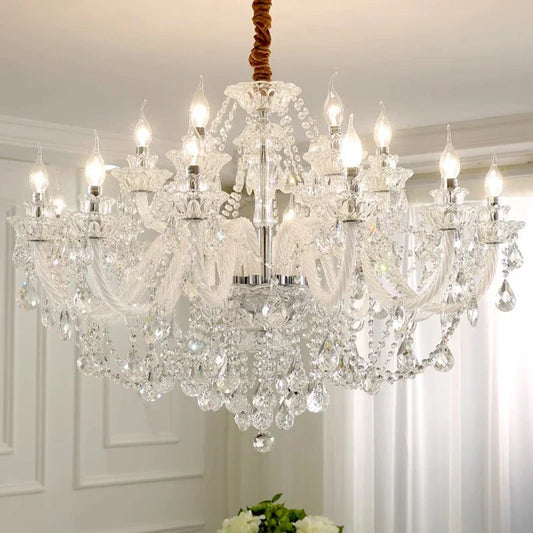 DecorBites™ Crystal Chandelier: Modern Home Decoration Pendant Lights for Living & Dining Room