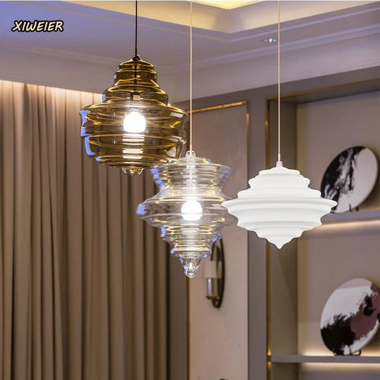 DecorBites™ Glass Chandelier: Modern Art Dining Room & Living Room Decor Lighting