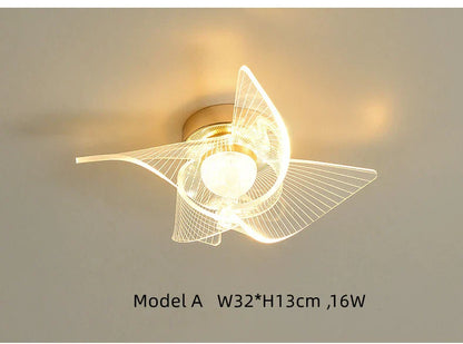DecorBites™ Gold Acrylic LED Ceiling Light - Modern Nordic Style Lighting for Home Decor
