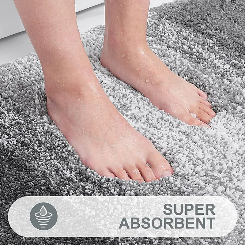 Decobites Gradient Color Thick Bath Carpet: Super Absorbent, Anti-slip Bathroom Rugs