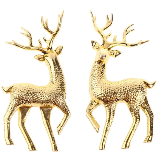 Gold Deer Statue Home Decor