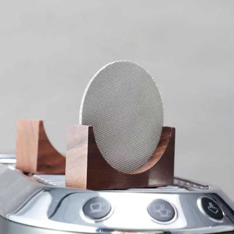 Decorbites™ Espressopuck-Siebständer, Walnusshalter für 51/53/58 mm Portafilter-Puck-Sieb