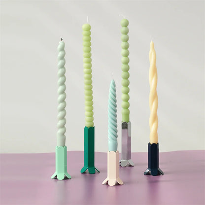 DIY Spiral Long Pole Candle Mold Twisted Sprial Aromatherapy Silicone Mould for Craft Supplies Home Decor