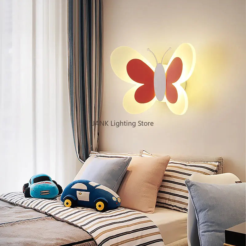 DecorBites™ Butterfly LED Wall Lamp for Children's Room, Nordic Style Bedside Light