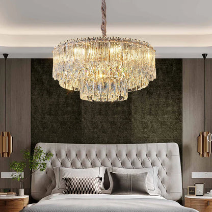 DecorBites™ Crystal Chandelier: Luxury Modern Room Lighting for Living Room, Dining Room, Bedroom