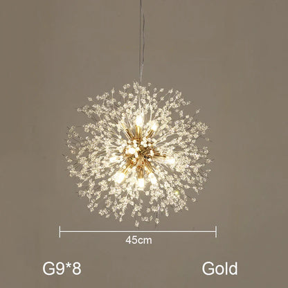 DecorBites™ Dandelion Chandelier: Nordic Minimalist Wrought Iron LED Indoor Light for Living Room
