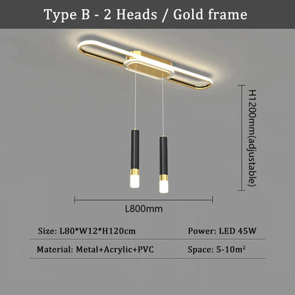 DecorBites™ LED Chandelier: Modern Ceiling Lighting for Living Dining Bedroom Kitchen Aisle