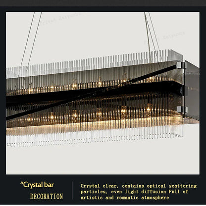 Lámpara de araña colgante de cristal DecorBites™ para una decoración de comedor de lujo