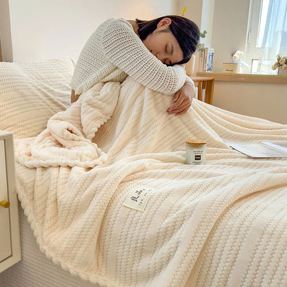 DecorBites™ Double Sided Jacquard Milk Velvet Blanket - Winter Warm Sofa Cover