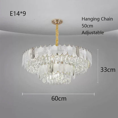 DecorBites™ Crystal Indoor Chandelier: Postmodern LED Suspension Lamps for Luxe Living Room Decor
