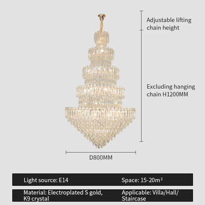 DecorBites™ Crystal Chandelier Light: Elegant Postmodern Dining Room & Bedroom Lighting