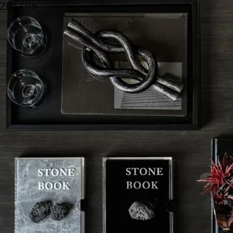 ديكور بايتس™ - منحوتة راتنجية على شكل عقدة هندسية - ديكور مكتبي - عمل فني جمالي