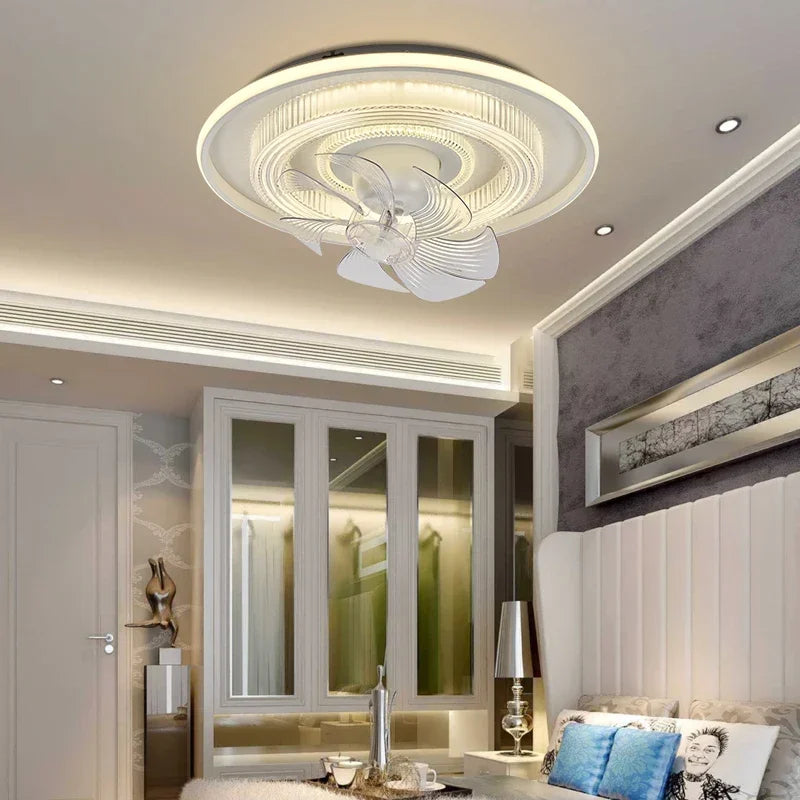 DecorBites™ Dimmable LED Fan Lights Ceiling Lamp with Remote Control for Bedroom Living Room