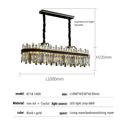 DecorBites™ Light Luxury Crystal Chandelier Pendant Lights Set - Modern LED Dimmable Lustre Combination
