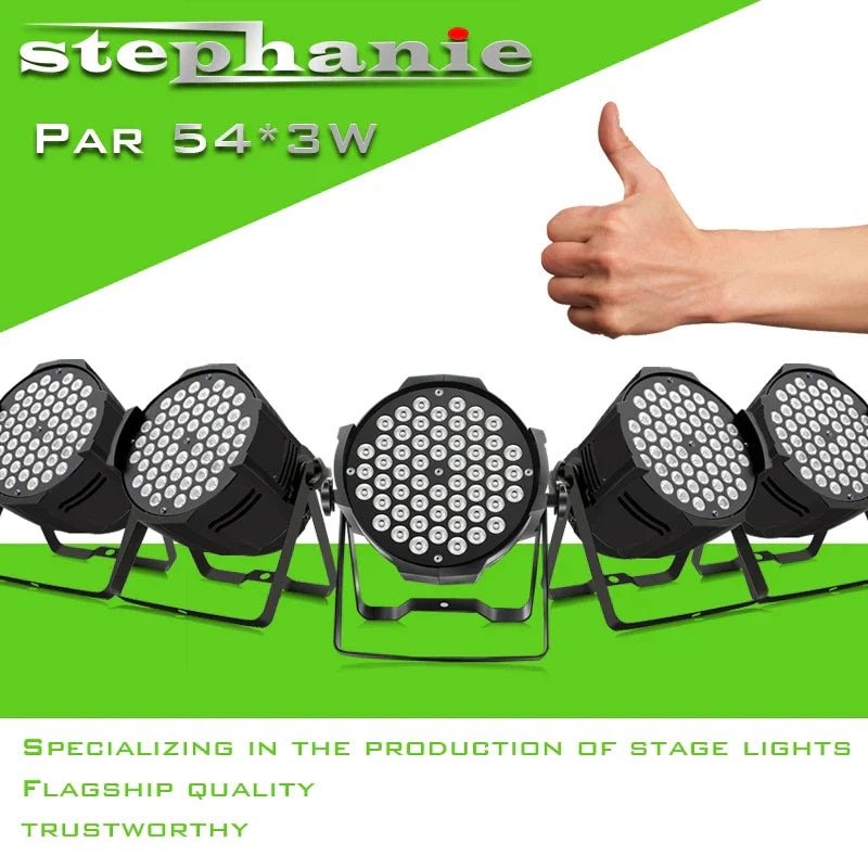 Decorbites™ Luces LED Par RGBW Lavado Estroboscópico Efecto de Iluminación para DJ y Escenario