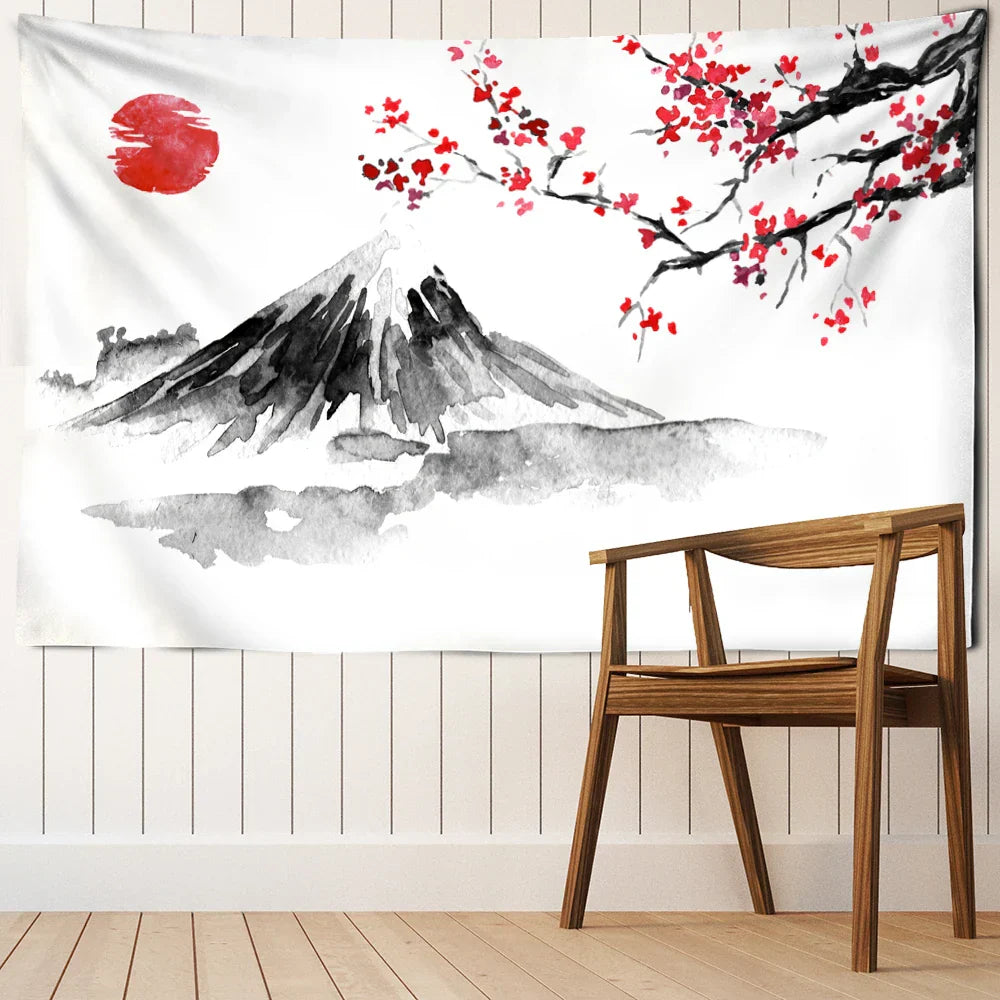 Decobites Samurai Tiger Wall Hanging Tapestry for Boho Hippie Home Decor